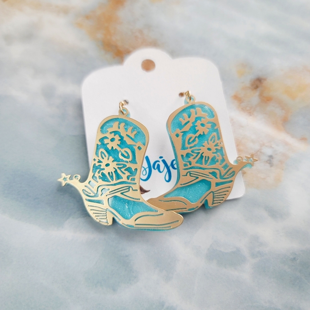 Cowboy Boots acrylic Earrings
